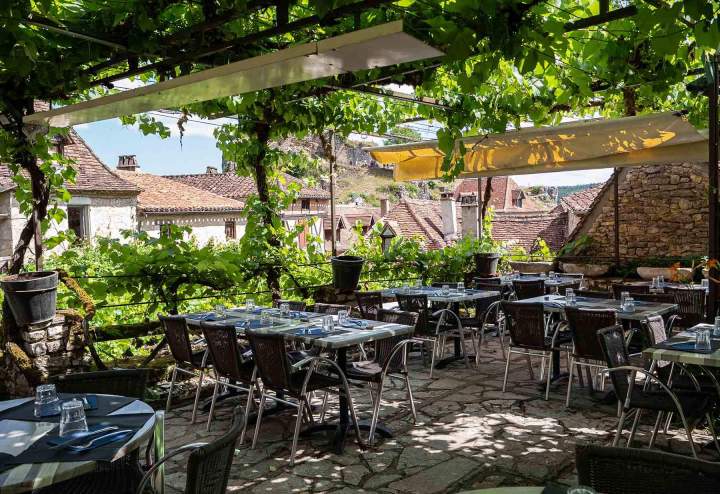 Restaurant avec extérieur Saint-Cirq-Lapopie